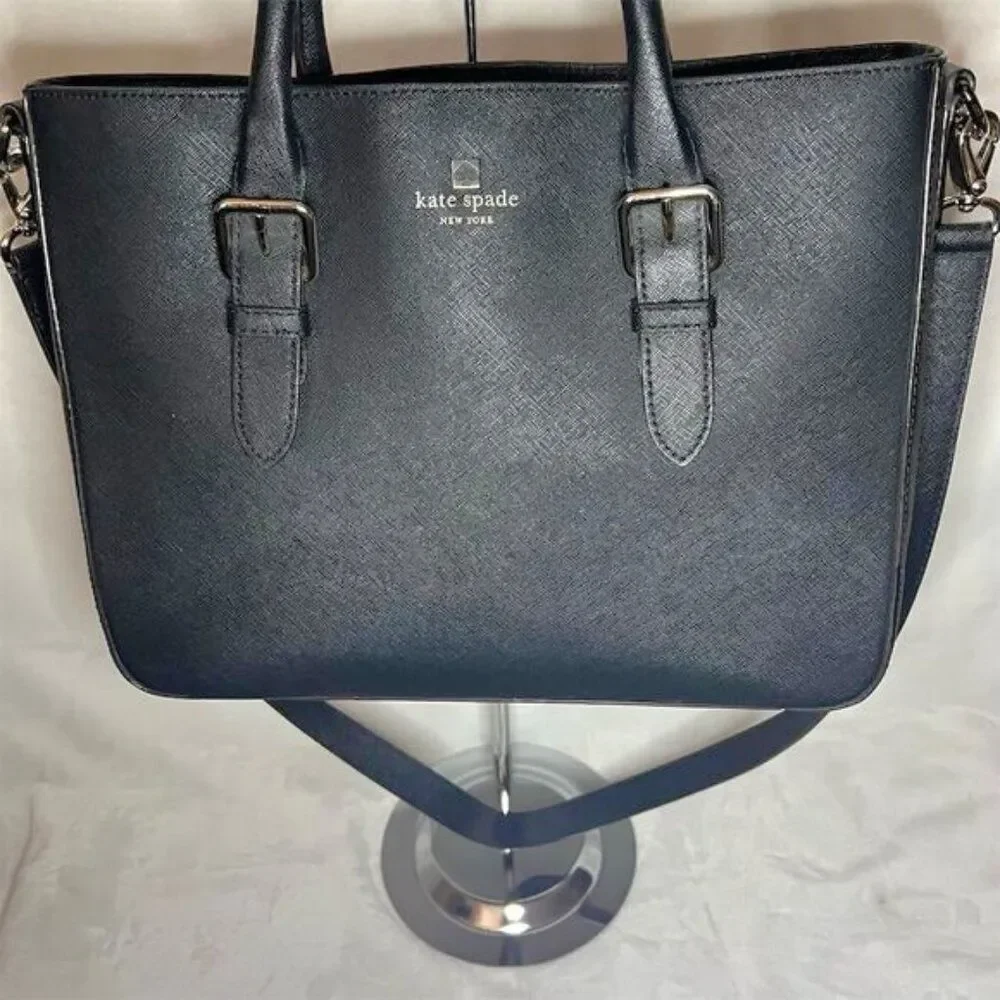 Kate Spade Black Leather Shoulder Bag Women's Casual Handbag